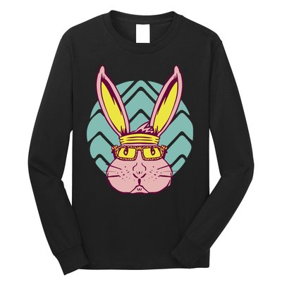 Retro Cool Easter Bunny Long Sleeve Shirt