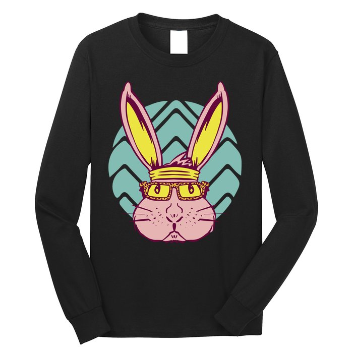 Retro Cool Easter Bunny Long Sleeve Shirt