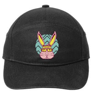 Retro Cool Easter Bunny 7-Panel Snapback Hat