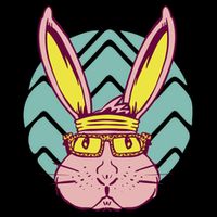 Retro Cool Easter Bunny 7-Panel Snapback Hat