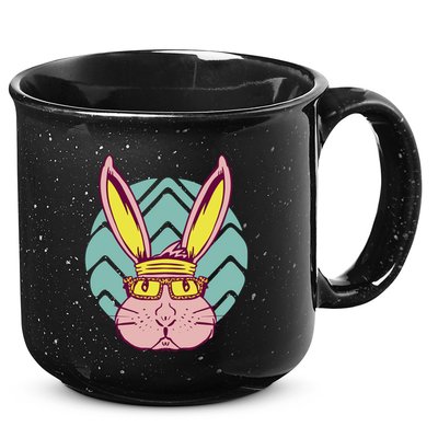 Retro Cool Easter Bunny 15oz Campfire Ceramic Mug