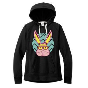 Retro Cool Easter Bunny Women's Fleece Hoodie