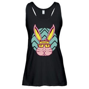 Retro Cool Easter Bunny Ladies Essential Flowy Tank