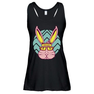 Retro Cool Easter Bunny Ladies Essential Flowy Tank