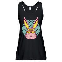 Retro Cool Easter Bunny Ladies Essential Flowy Tank