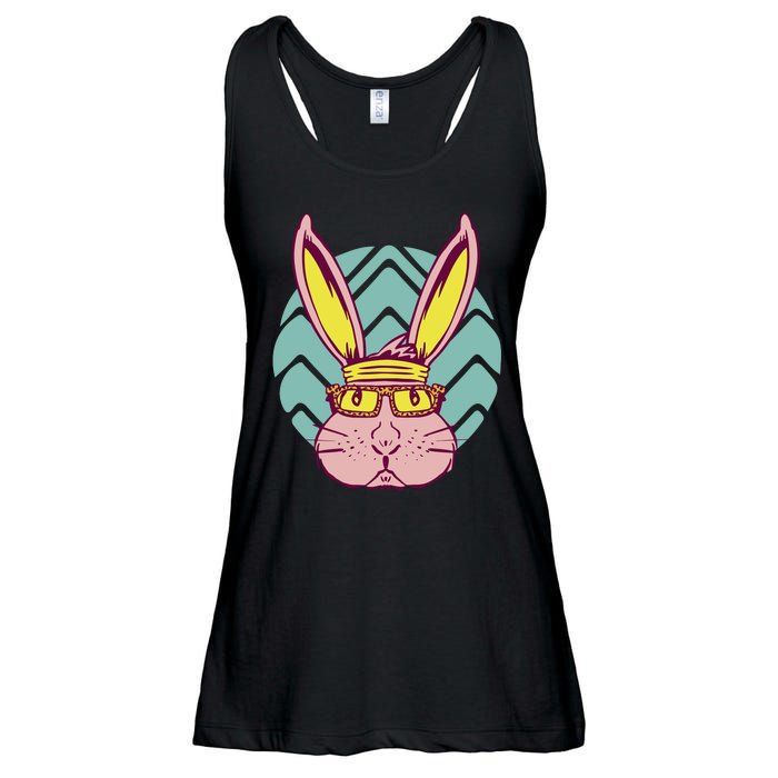 Retro Cool Easter Bunny Ladies Essential Flowy Tank