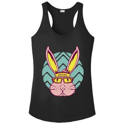 Retro Cool Easter Bunny Ladies PosiCharge Competitor Racerback Tank