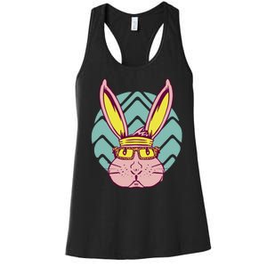 Retro Cool Easter Bunny Women's Racerback Tank