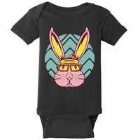 Retro Cool Easter Bunny Baby Bodysuit