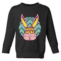 Retro Cool Easter Bunny Toddler Sweatshirt