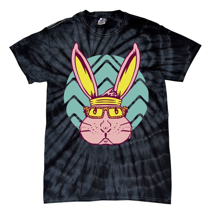 Retro Cool Easter Bunny Tie-Dye T-Shirt