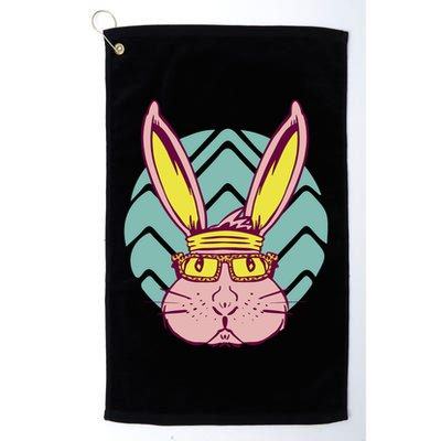 Retro Cool Easter Bunny Golf Towel