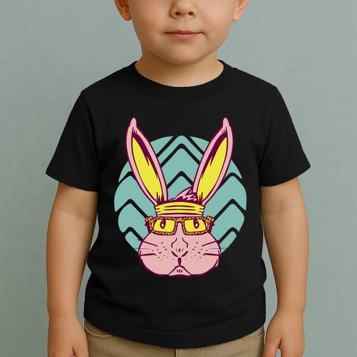Retro Cool Easter Bunny Toddler T-Shirt