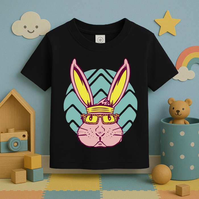 Retro Cool Easter Bunny Toddler T-Shirt