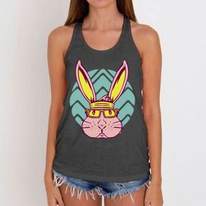 Retro Cool Easter Bunny Women's Knotted Racerback Tank