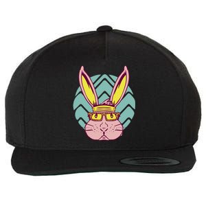 Retro Cool Easter Bunny Wool Snapback Cap