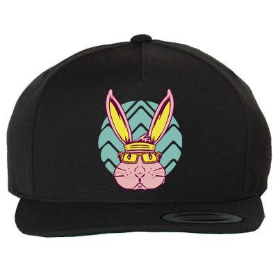 Retro Cool Easter Bunny Wool Snapback Cap