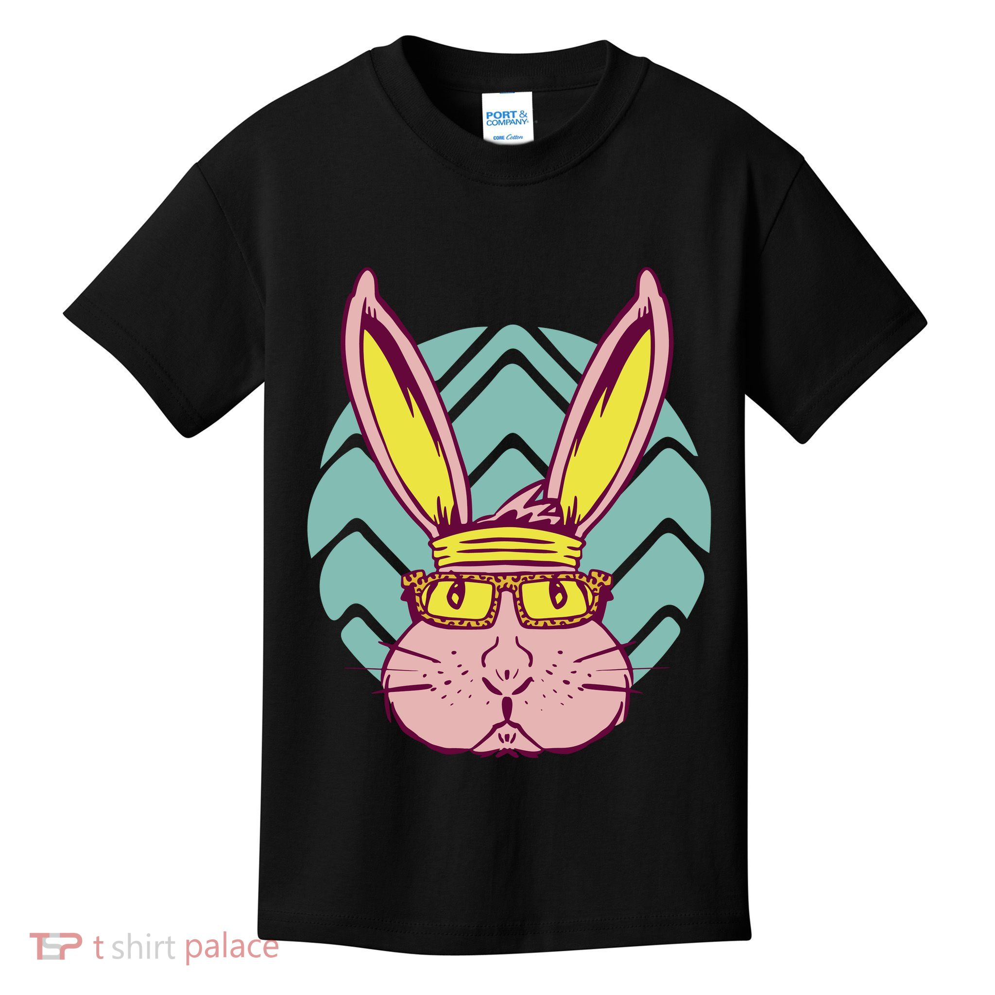 Retro Cool Easter Bunny Kids T-Shirt