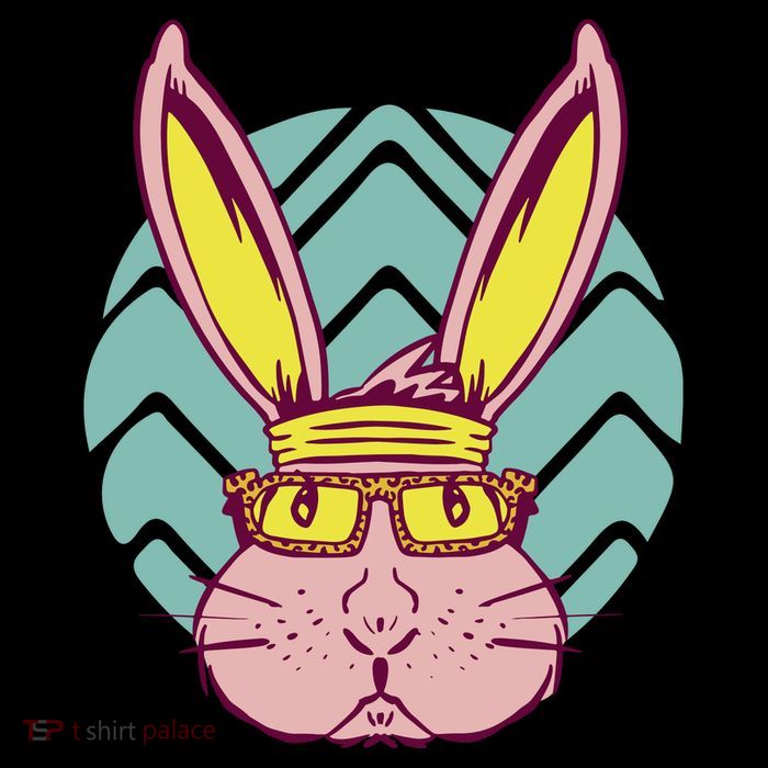 Retro Cool Easter Bunny Zip Tote Bag