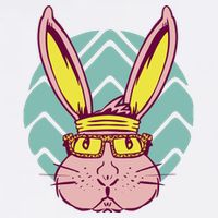 Retro Cool Easter Bunny Garment-Dyed Sweatshirt