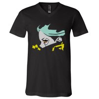 Rebeccas Cyberpunks Edgerunners V-Neck T-Shirt