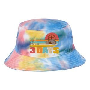 Retro Celebrate Easter A Lot Can Happen In 3 Days Tie Dye Newport Bucket Hat