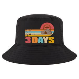 Retro Celebrate Easter A Lot Can Happen In 3 Days Cool Comfort Performance Bucket Hat