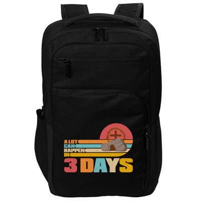 Retro Celebrate Easter A Lot Can Happen In 3 Days Impact Tech Backpack