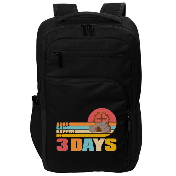 Retro Celebrate Easter A Lot Can Happen In 3 Days Impact Tech Backpack