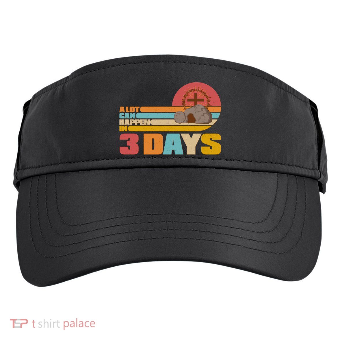 Retro Celebrate Easter A Lot Can Happen In 3 Days Adult Drive Performance Visor