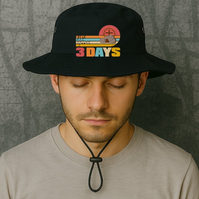 Retro Celebrate Easter A Lot Can Happen In 3 Days Bucket Hat