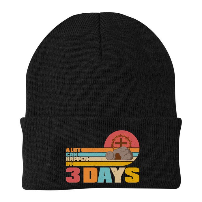 Retro Celebrate Easter A Lot Can Happen In 3 Days Beanie