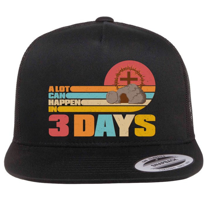 Retro Celebrate Easter A Lot Can Happen In 3 Days Flatbill Hat