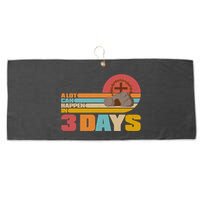 Retro Celebrate Easter A Lot Can Happen In 3 Days Large Microfiber Waffle Golf Towel