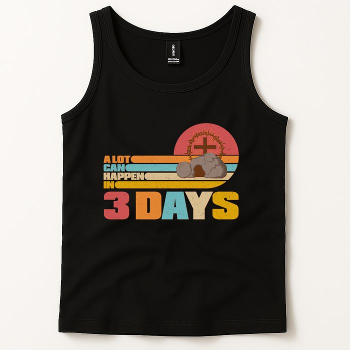 Retro Celebrate Easter A Lot Can Happen In 3 Days Tank Top