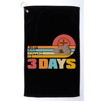 Retro Celebrate Easter A Lot Can Happen In 3 Days Golf Towel