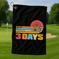 Retro Celebrate Easter A Lot Can Happen In 3 Days Golf Towel