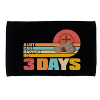 Retro Celebrate Easter A Lot Can Happen In 3 Days Microfiber Hand Towel