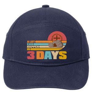 Retro Celebrate Easter A Lot Can Happen In 3 Days 7-Panel Snapback Hat