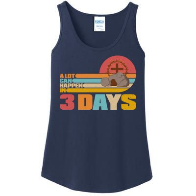 Retro Celebrate Easter A Lot Can Happen In 3 Days Ladies Essential Tank