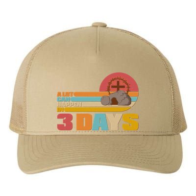 Retro Celebrate Easter A Lot Can Happen In 3 Days Yupoong Adult 5-Panel Trucker Hat