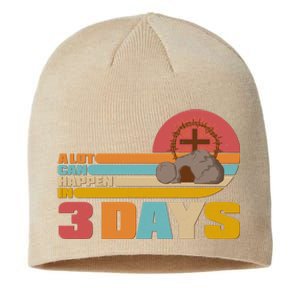 Retro Celebrate Easter A Lot Can Happen In 3 Days Sustainable Beanie