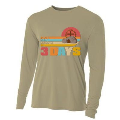Retro Celebrate Easter A Lot Can Happen In 3 Days Cooling Performance Long Sleeve Crew