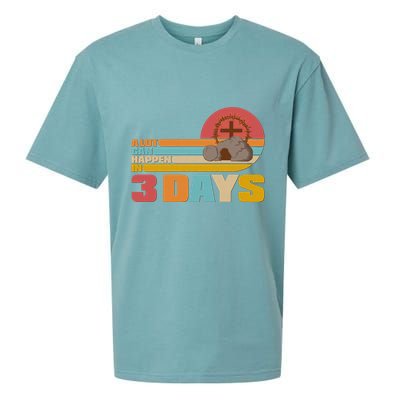 Retro Celebrate Easter A Lot Can Happen In 3 Days Sueded Cloud Jersey T-Shirt