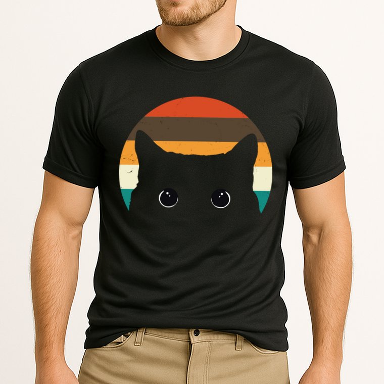 Retro Cat Eyes Vintage Sunset Cooling Performance Crew T-Shirt