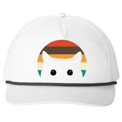 Retro Cat Eyes Vintage Sunset Snapback Five-Panel Rope Hat