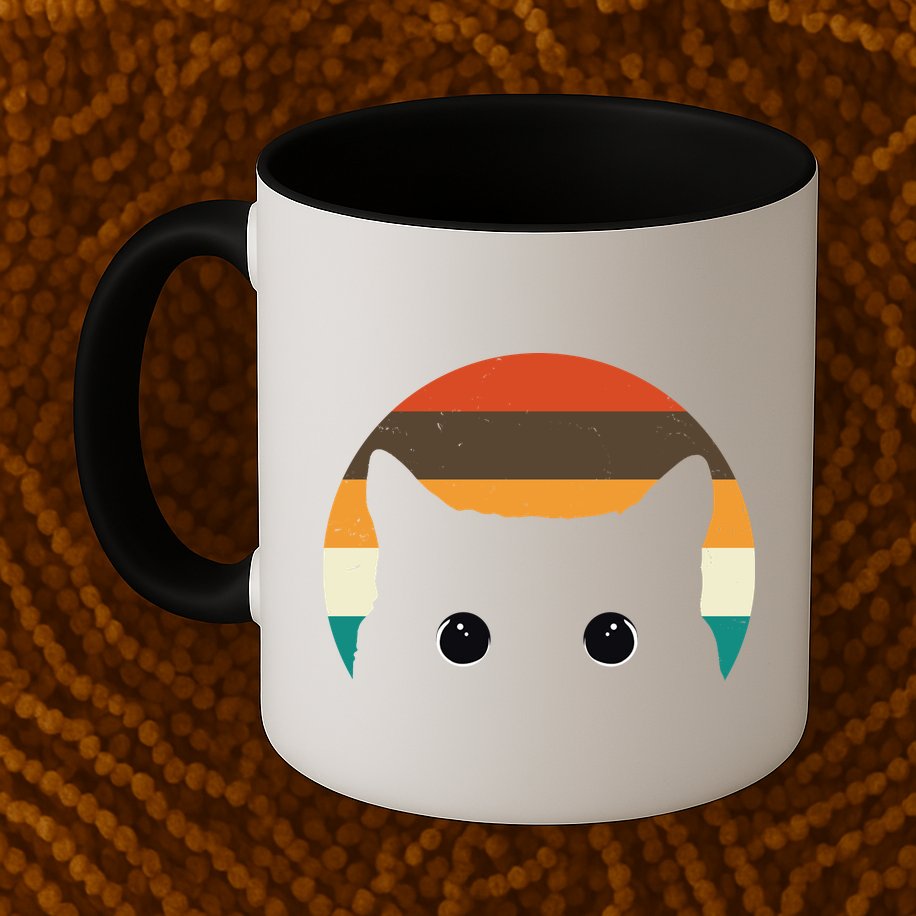 Retro Cat Eyes Vintage Sunset Mug