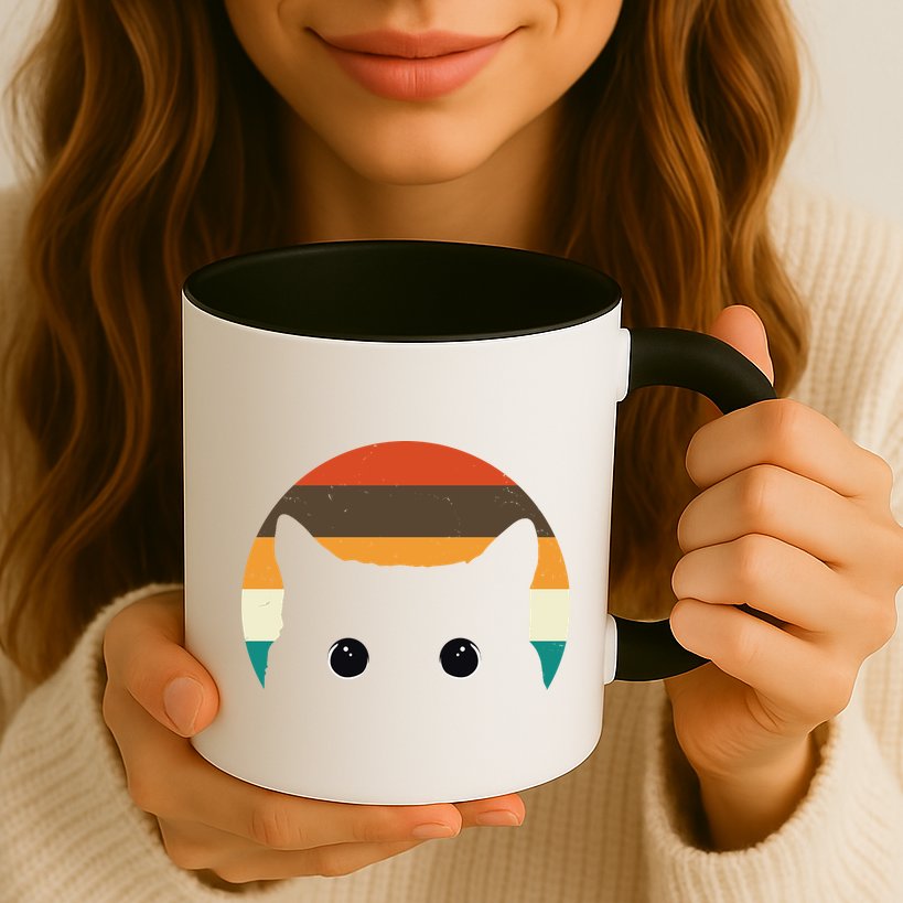 Retro Cat Eyes Vintage Sunset Mug