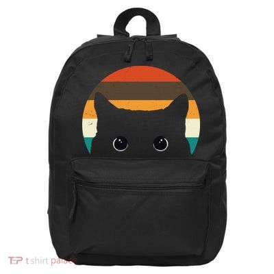 Retro Cat Eyes Vintage Sunset 16 in Basic Backpack