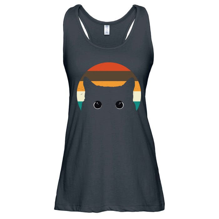 Retro Cat Eyes Vintage Sunset Ladies Essential Flowy Tank